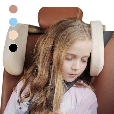 Car Seat Headrest Pillow, 180 Degree Adjustable Head Neck Support on Both Sides Protect Neck Pillow Cushion, Sleeping Travel Car Seat Pillow for Kids Adults Elders,Beige