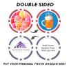 Clip Wipes Custom Poker Chips (50 Pack) | Personalized Monogram Logo Poker Chips - Your Custom Logo (Purple-50) view 2
