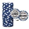 Clip Wipes Custom Poker Chips (50 Pack) | Personalized Monogram Logo Poker Chips - Your Custom Logo (Blue-50) view 1