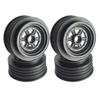 DE Racing Gambler Front Black Wheels (4Pcs) for 3/8" Bearing/CW Offset view 1