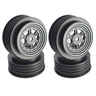 DE Racing Gambler Front Black Wheels (4Pcs) w/ 12mm Hex/TLR Offset