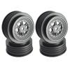 DE Racing Gambler Front Black Wheels (4Pcs) w/ 12mm Hex/TLR Offset view 1