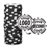 Clip Wipes Custom Poker Chips (50 Pack) | Personalized Monogram Logo Poker Chips - Your Custom Logo (Black-50) view 1