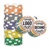 Clip Wipes Custom Poker Chips (50 Pack) | Personalized Monogram Logo Poker Chips - Your Custom Logo (Bright-50) view 1