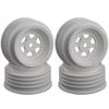 DE Racing Gambler Front White Wheels (4Pcs) w/ 12mm Hex/AE Offset view 1