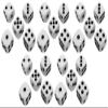 Cyber-Deals Set of 16mm Rounded Corners 6-Sided Opaque Pip Dice with Black Velvet Pouch ((25) White Pip Dice) view 2