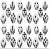 Cyber-Deals Set of 16mm Rounded Corners 6-Sided Opaque Pip Dice with Black Velvet Pouch ((30) White Pip Dice) view 2