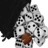 Cyber-Deals Set of 16mm Rounded Corners 6-Sided Opaque Pip Dice with Black Velvet Pouch ((30) White Pip Dice) view 3