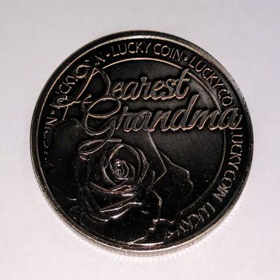 Dearest Grandma Happiness Lucky Novelty Art Coin