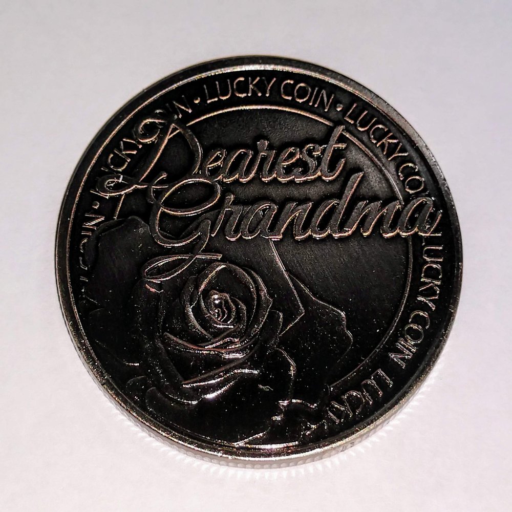 Dearest Grandma Happiness Lucky Novelty Art Coin