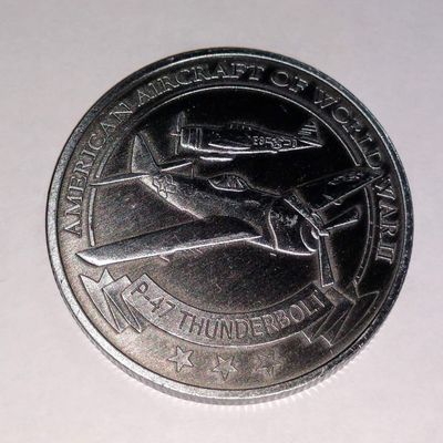 Air Force P-47 Thunderbolt Military Honor Challenge Art Coin