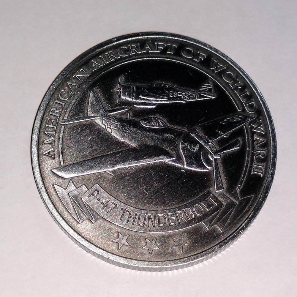 Air Force P-47 Thunderbolt Military Honor Challenge Art Coin