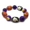 Beading Station Handcrafed Elastic Bracelet with Charm Lampworked Glass Beads Halloween Christmas 1 Piece (Halloween 2) view 2