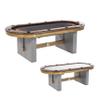 Barrington Billiards 10 Player Urban Collection Poker Table with Dining Top, Grey/Brown, 87 Inches view 1