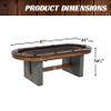 Barrington Billiards 10 Player Urban Collection Poker Table with Dining Top, Grey/Brown, 87 Inches view 2