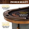 Barrington Billiards 10 Player Urban Collection Poker Table with Dining Top, Grey/Brown, 87 Inches view 3