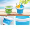 3L Jumbo Foldable Buckets, Sand Beach Toy Silicon Pails for Kids Adults, Collapisible Water Buckets Sandbox Kit Tool Multi Use for Outdoor, Cleaning Washing, Camping, Traveling, Towels, Picnic 3 Pack view 3