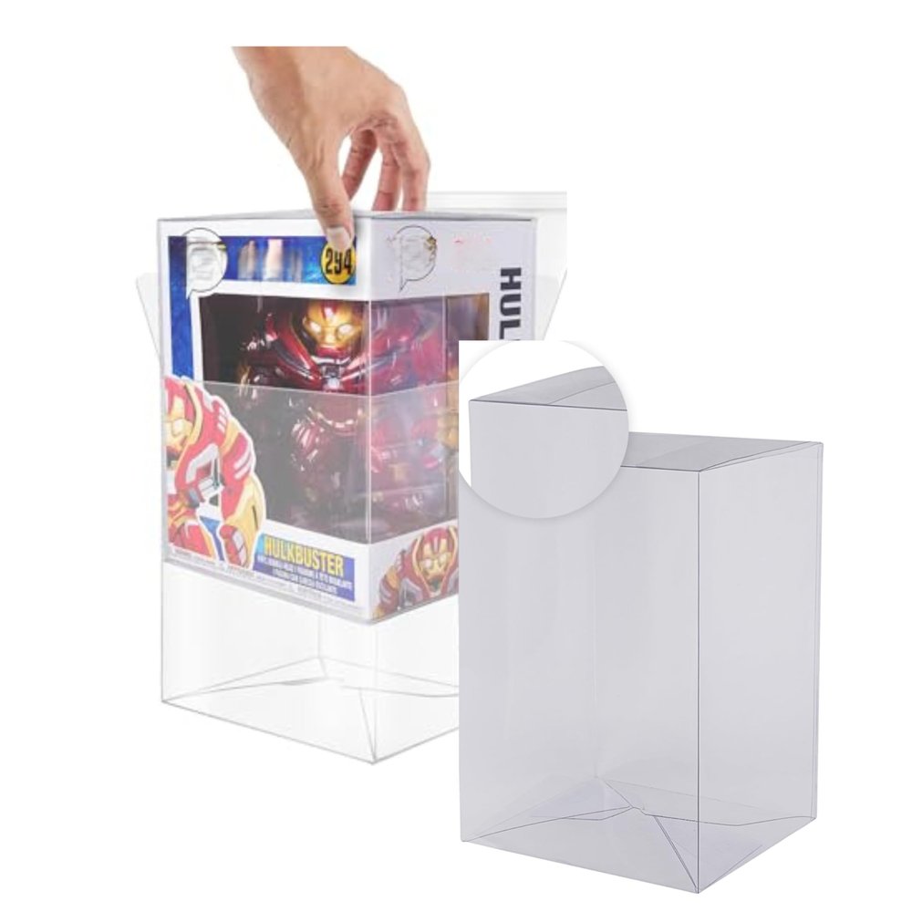 EVORETRO Pop Protector 10 inch for Funko Pop 10 inch Figures - 10 Pack - 0.40 mm Clear Thick PET Plastic Box Case Protector, Anti-Scratch, Stackable Display Case, Will Last for Years to Come