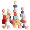 BESTAMTOY 36 PCS Wooden Sorting Stacking Rocks Stones,Sensory Toddler Toys Learning Montessori Toys, Building Blocks Game for Kids 3 4 5 6 Years Boy and Girl Birthday Gifts for Kids view 1