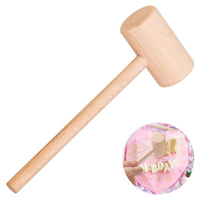 ZAUGONTW Wooden Crab Mallet for Chocolate, Mini Wooden Hammer Multi-Purpose for Kids Toys Crab Lobster Mallets1Pcs