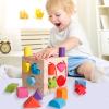 BESTAMTOY Shape Sorter Toy My First Wooden 12 Building Blocks Geometry Learning Matching Sorting Gifts Didactic Classic Toys for Toddlers Baby Kids 31 Years Old Up Fourteen Hole Toy view 2