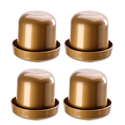 4sets Thicken Dice Cup Broken-Resistant Ktv Dice Box for with Dices Anti-Cheating Design for Bar and Party Use Golden