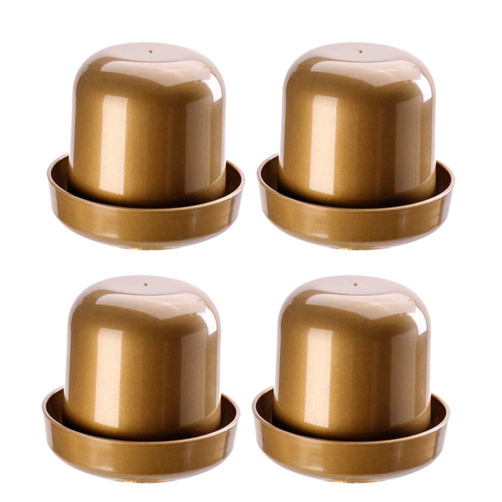 4sets Thicken Dice Cup Broken-Resistant Ktv Dice Box for with Dices Anti-Cheating Design for Bar and Party Use Golden