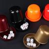 4sets Thicken Dice Cup Broken-Resistant Ktv Dice Box for with Dices Anti-Cheating Design for Bar and Party Use Golden view 2