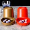 4sets Thicken Dice Cup Broken-Resistant Ktv Dice Box for with Dices Anti-Cheating Design for Bar and Party Use Golden view 4