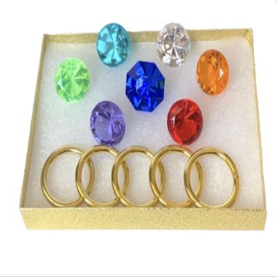 Toys Sonic (7 Chaos Emeralds Gems & 5 Gold Power Rings) in A Gift Box - by AAA World