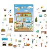 Magnetic Portable Playboard Doll House Family Magnets Learning Travel Toy (65 Pcs) view 1