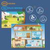 Magnetic Portable Playboard Doll House Family Magnets Learning Travel Toy (65 Pcs) view 2