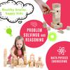 Wooden Building Blocks Set for Kids - Stacker Stacking Game Construction Toys Set Preschool Colorful Learning Educational Toys - Geometry Wooden Blocks for 3+ Year Old Boys & Girls view 3