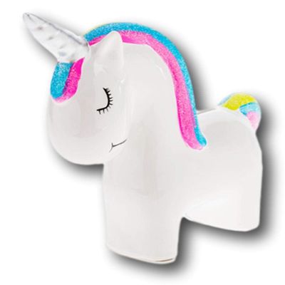 Adorable White Ceramic Unicorn Bank