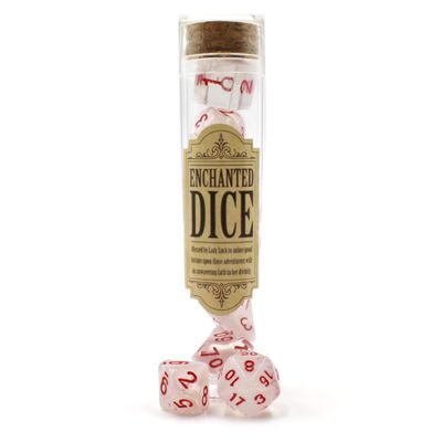 Enchanted Dice - TRPG Polyhedral Die Set for D&D (Red Smoke)