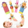 Bloobloomax Wrist Rattle Socks and Foot Finder Set, Infant Girl Boy Toys for Babies 0-36 Months, Newborn Hand & Foot Toys for 0 to 3 Years, Baby Shower Gifts Set (Red Gift Box) view 1