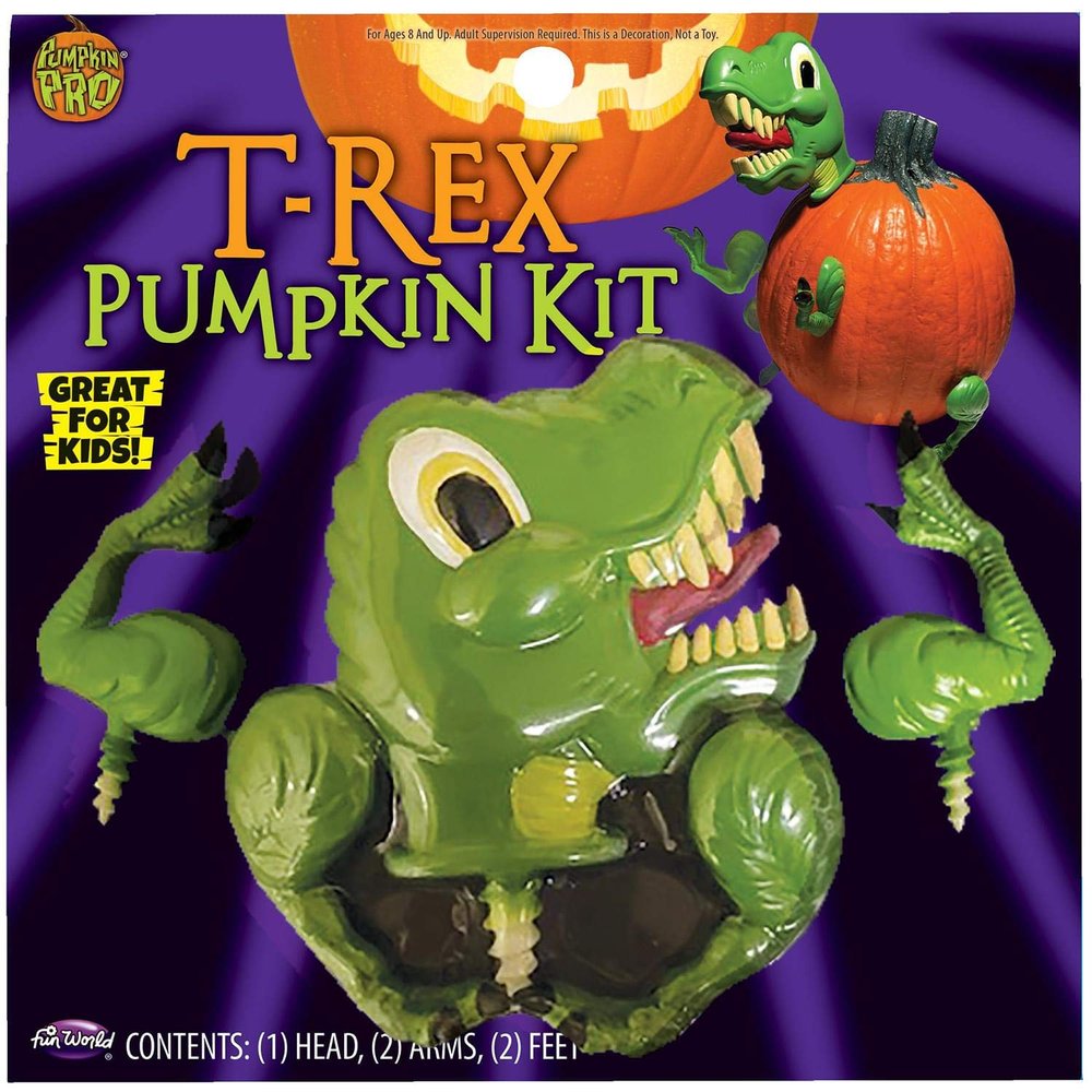 FunWorld Halloween T-Rex Dinosaur Pumpkin Decorating Kit