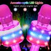 Amazmic Kids Karaoke Microphone Machine Toy Bluetooth Microphone Portable Wireless Karaoke Machine Handheld with LED Lights, Gift for Children Adults Birthday Party, Home KTV(Purple) view 2