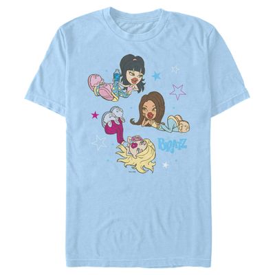 Men's Bratz Cozy Slumber Party T-Shirt - Light Blue - 3X Large