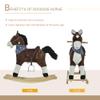Qaba Kids Plush Ride-On Rocking Horse Toy Cowboy Rocker with Fun Realistic Sounds for Child 3-6 Years Old, Brown view 4