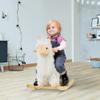 Qaba Kids Ride-On Rocking Horse Toy Llama Style Rocker Soft Plush Fabric for Children 3+ Years view 2