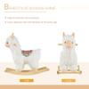 Qaba Kids Ride-On Rocking Horse Toy Llama Style Rocker Soft Plush Fabric for Children 3+ Years view 4