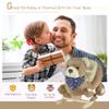 Qaba Baby Rocking Horse with Lullaby, Ride On Horse, Bear Themed Plush Animal Rocker with Pedals for Ages 18-36 Months, Easy to Assemble view 3