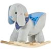 Qaba Kids Ride-On Rocking Horse Toy Bunny Rocker with Fun Play Music & Soft Plush Fabric for Children 18-36 Months view 1