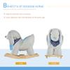 Qaba Kids Ride-On Rocking Horse Toy Bunny Rocker with Fun Play Music & Soft Plush Fabric for Children 18-36 Months view 4