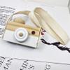 Baby Toy Wooden Mini Camera Toy, Baby Kids Cute Mini Sharpe Toy, Neck Hanging Photographed Props for Baby Toddlers Children Kids' Room Hanging Decor Gift (White) view 2