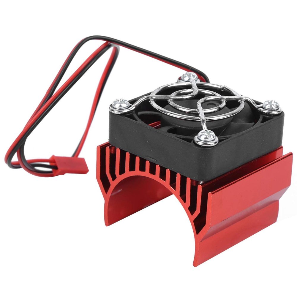 VGEBY Heat Sink Cooler, 36mm Diameter 540/3650/3660/3670 Motor Heatsink with Fan for RC 1/10 Car Motor Heat Sink(Red) Model Car Accessories 540 Motor Cooling Fan