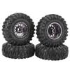 4pcs RC Tire, 1/10 Truck Rubber Tires RC Wheel Tyres Metal Wheel Hub Accessory Fit for 1/10 RC Car 2.2 Inch() 2.2 Beadlock Wheels and Tires 2.2 Beadlock Wheels 1/10 Short Course Truck Wheels view 2