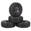 4pcs RC Tire, 1/10 Truck Rubber Tires RC Wheel Tyres Metal Wheel Hub Accessory Fit for 1/10 RC Car 2.2 Inch() 2.2 Beadlock Wheels and Tires 2.2 Beadlock Wheels 1/10 Short Course Truck Wheels view 4