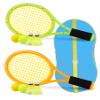 Kids Tennis Racket,17 Inch Plastic Tennis Racket with 2 Soft Balls,2 Tennis Balls and 4 Shuttlecocks for Kid,Toddler Outdoor/Indoor Sport Play (Orange & Green) view 1